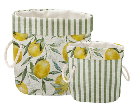 Set  2 navlake za posude za cvijeće Lemons and Stripes