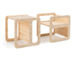 2-v-1 Multifunkčná stolička Montessori Natural