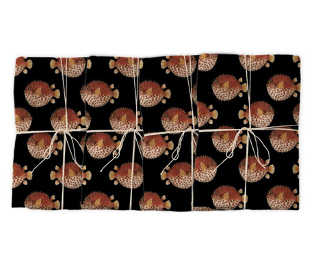 Set 4 servetele Surdic, Blowfish, 43x43 cm