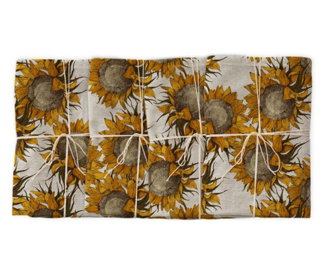 Σετ 4 χαρτοπετσέτες Sunflower 43x43 cm