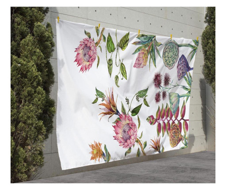 Одеяло за пикник White Wildflowers 140x170 cm