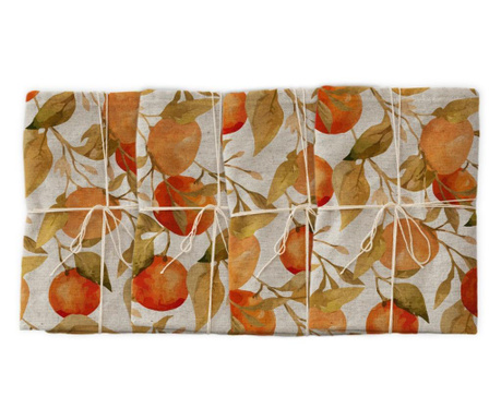 Set 4 prtičkov Oranges 43x43 cm