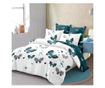 Set lenjerie pat dublu, 6 piese Casa De Vis Online, 1 x cearceaf de pat CU ELASTIC 180 x 200 cm 1 x cearceaf de pilo, MULTICOLOR