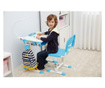 Set birou si scaun copii ergonomic reglabil in inaltime ErgoK SOL Albastru