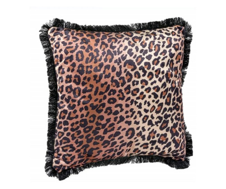 Декоративна възглавница Pufo, леопардов принт, за диван, легло,...
