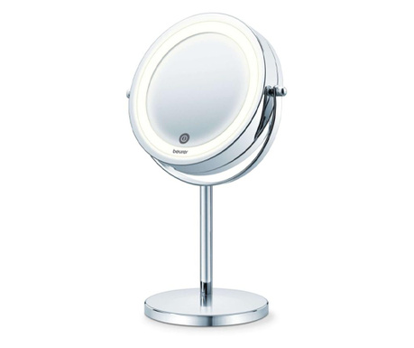 Козметично огледало Beurer, 7 кратно увеличение, LED осветление, Сензор за докосване, Сребрист