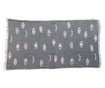 Плажна кърпа ΜΑΤΙ PINK & BLACK 100% памук и ленени влакна, абсорбираща и бързосъхнеща
