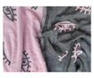 Плажна кърпа ΜΑΤΙ PINK & BLACK 100% памук и ленени влакна, абсорбираща и бързосъхнеща