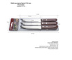 Fa nyelű kés, 11.50 cm, 6 db/szett, AZHOME