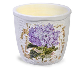 Ghiveci din ceramica cu model floral - Hortensie violet