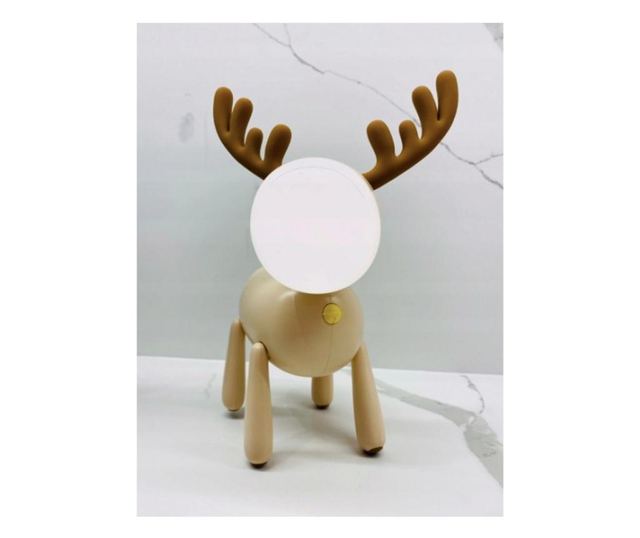 Lampa LED de veghe pentru copii, model ren, Gonga® Maro