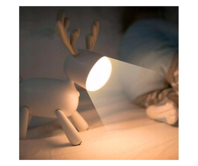 Lampa LED de veghe pentru copii, model ren, Gonga® Maro