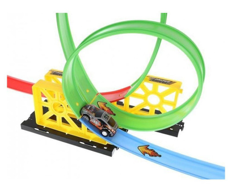 Pista pentru masinute de curse Track Fire Ring Loop, multicolor