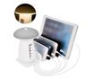 Lampa led in forma de ciuperca, cu 5 porturi usb, Gonga® Gri