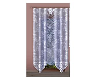 Perdea dantela Tina 180 x 250 cm, 100% Poliester, alb