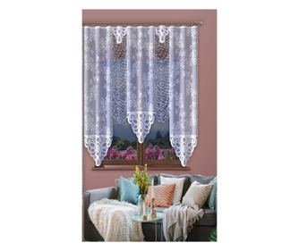 Perdea dantela Tina 300 x 170 cm, 100 Poliester, alb