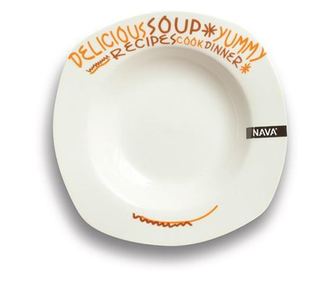 Farfurie pentru supa Nava, portelan, diametru 23 cm, seria Funky