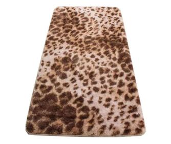 Covor tip blanita ,60x100cm, poliester 100%, gramaj 1400g/mp, dos antislip PVC cu puncte, model rectangular buline maro