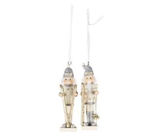 Set 2 ornamente brad Spargatorul de Nuci din polirasina 3 cm x 3 cm x 10 h  0