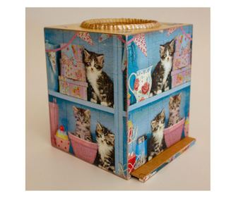 Cutie servetele,lemn, 12,5x12,5x15 cm