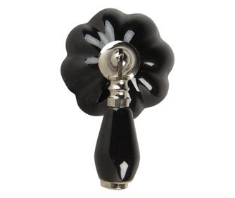 Ασημένια Βαλιτσάκι Αλουμινίου και Μαύρο Κεραμικό Έπιπλο 8 εκ. x 6 εκ. x 4 εκ.