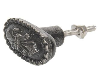 Buton mobila din fier gri antichizat 5 cm x 3 h