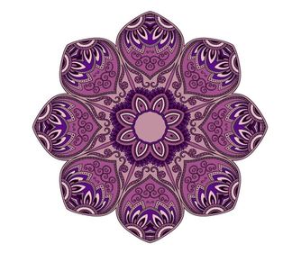 Sticker decorativ Mandala, Mov, 50 cm, 1068STK