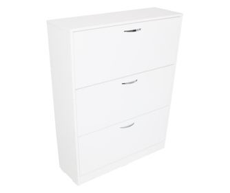 Pantofar 3 Usi Mare, Alb, 80 x 120 x 26 cm