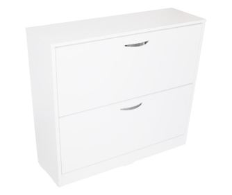 Pantofar 2 Usi Mare, Alb, 80 x 84 x 26 cm
