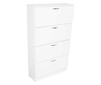 Pantofar 4 Usi Mare, Alb, 80 x 157 x 26 cm