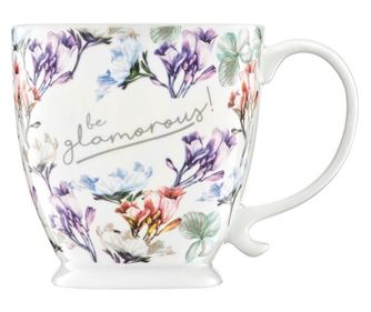 Cana portelan cu talpa 480ml, model 2, AMBITION Garden