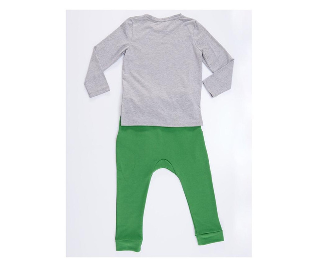 Set bluza si pantaloni Mushi, gri/verde