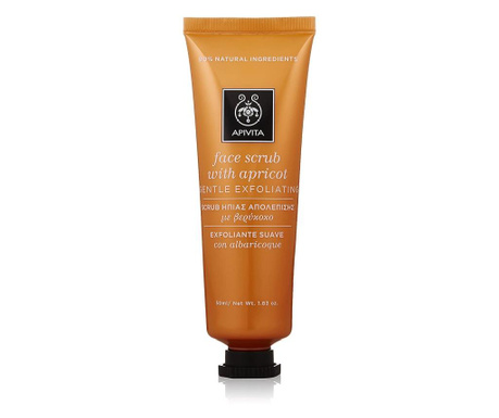 Scrub pentru ten, Face Scrub With Apricot, Apivita, 50 ml