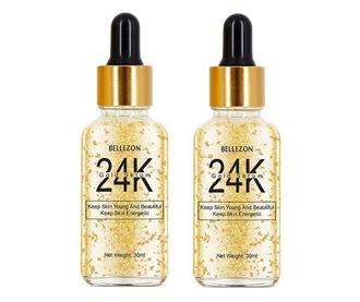 X2. Csomag szérum hialuronsavval, aktív kollagénnel, 24k arany, Bellezon by Sevich, 30 ml