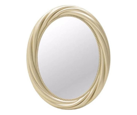 Oglinda ovala, pentru perete cu cadru auriu  73x58x5 cm