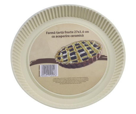 Форма за печене на тарта, AZHOME, Ø 27 см, Керамично покритие