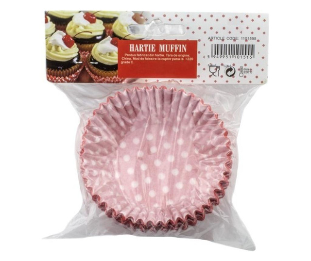 Hartie muffin colorata 2.5x6 cm 100 buc/set, Azhome