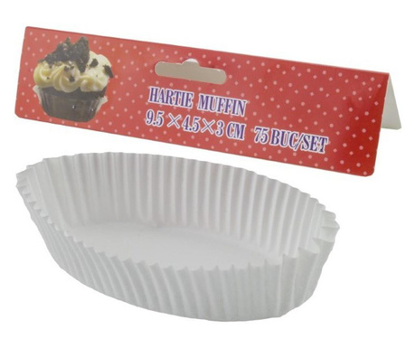 Hartie muffin 9.5x4.5x3.9 cm 75 buc/set