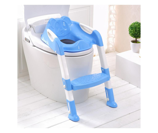 Reductor toaleta cu scarita Little Mom Simple Chair Blue