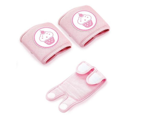 Genunchiere de protectie pentru bebelusi Cupcake Pink
