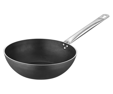 NETLON PEARL Tigaie wok profesionala 28x8,5cm din aluminiu cu strat antiaderent
