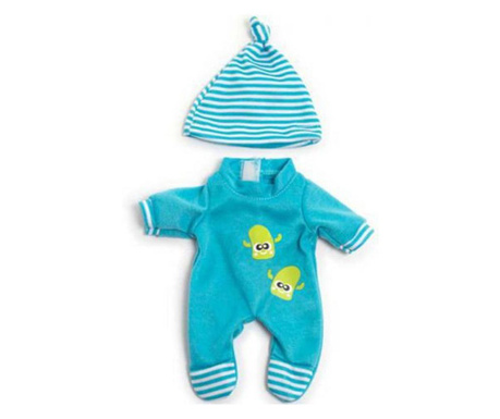 Set pijama si caciulita pentru papusa baiat 21 cm