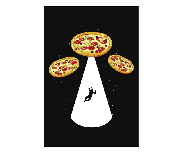 Poster Pizza UFO 50x70 cm