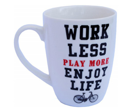 Чаша за кафе с мотивационно послание, Pufo Life, 350 мл