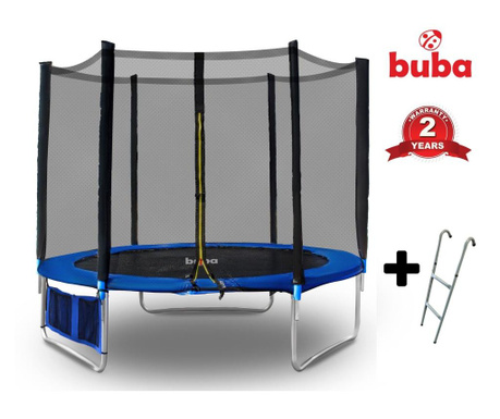 Детски батут buba 8ft (252 см) с мрежа и стълба