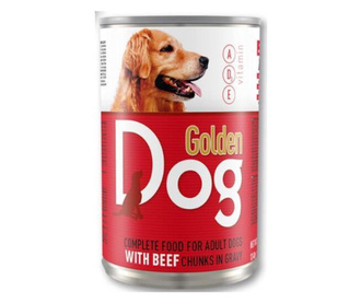 Храна за кучета месо в сос Golden Dog, 415 гр, телешко