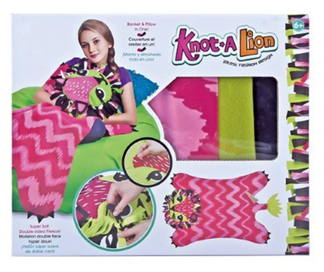 Set de creatie DIY, Flippy, patura de tricotat multicolor