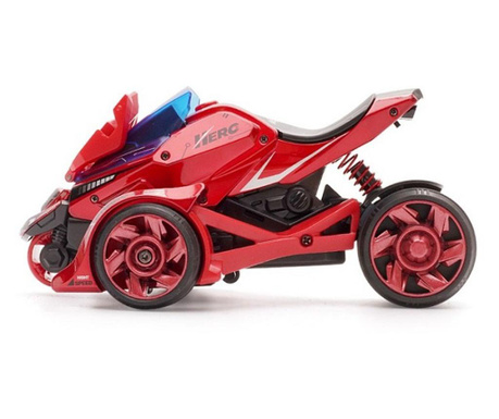 Jucarie pentru copii, masina cu extensie de motocicleta, 2 in 1, rosie