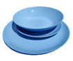 Luminarc Diwali Light Blue üveg tányérkészlet, 19 részes, kék