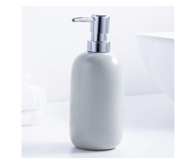 Pufo Simply Gray керамичен дозатор за течен сапун, 20 см, сив